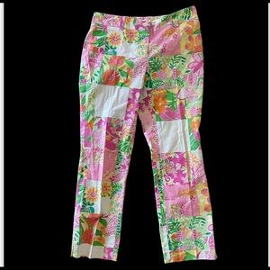 NWOT Lilly PulitzerCotton Pants Nature Patchwork 6